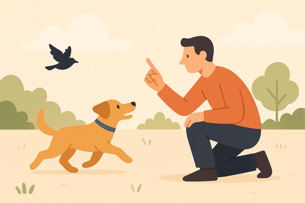 Dog training guide image for Understanding and Improving Your Dog's Recall Under Distraction